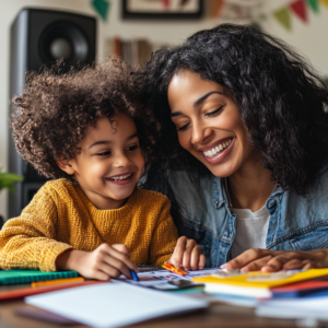 mother and child Turning homework into a celebration