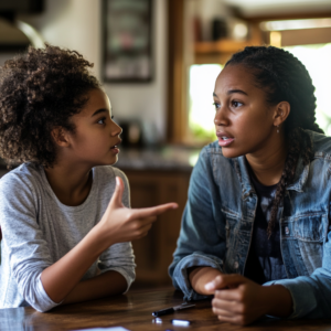 discussing the parent-teacher conferences